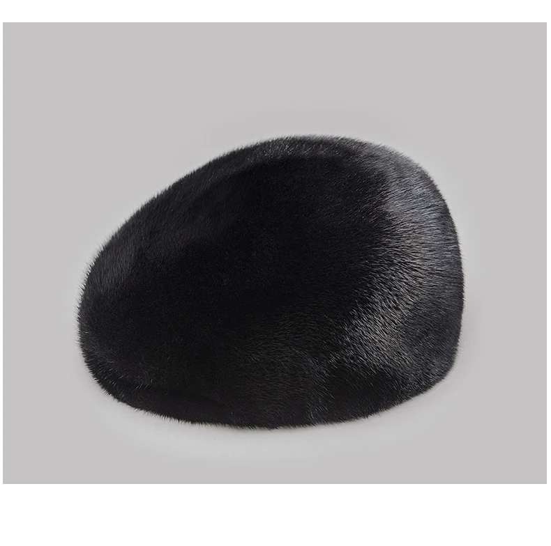 Бесплатная доставка новая шапка из натурального меха норки с козырьком Мужская