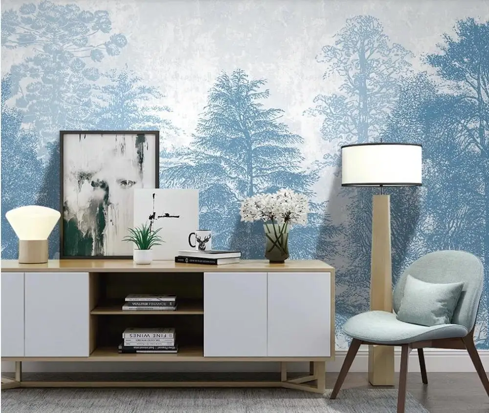 Настенные 3D-обои на заказ современный минималистичный настенный фон для