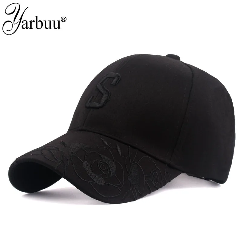 [YARBUU] новые брендовые бейсбольные кепки женские цветочные головной убор с вышивкой регулируемые повседневные бейсболки кепки с буквами