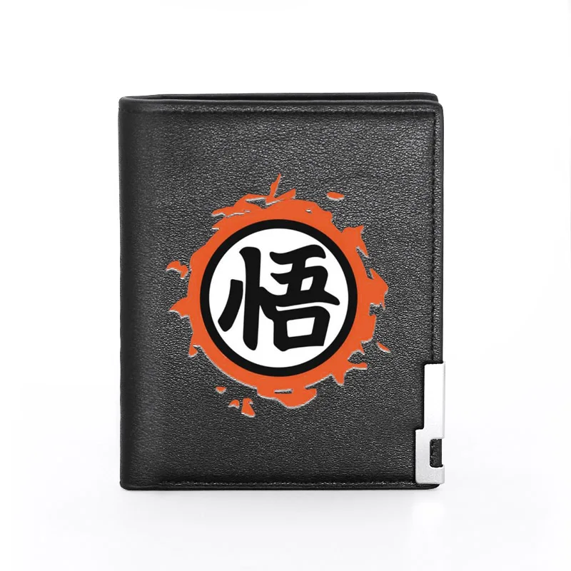 

Fashion Dragon Wu Anime Theme Printing Black Leather Wallet Men Women Bifold Credit Card Holder Short Purse Male