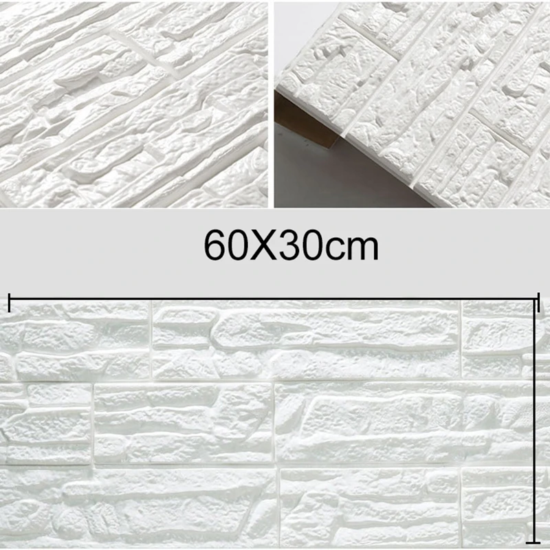 1 шт. водостойкие 3D обои из пенопласта для ТВ фона детской комнаты кирпичные