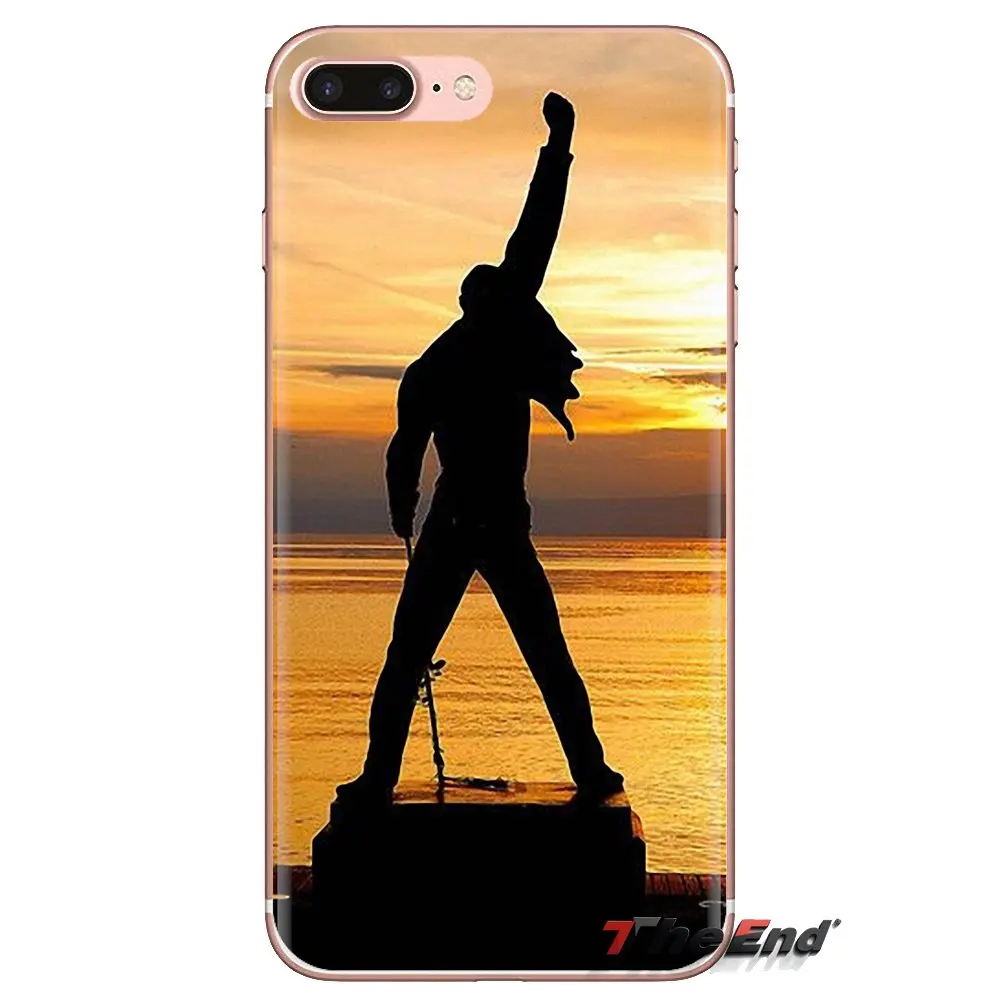 For Samsung Galaxy S3 S4 S5 Mini S6 S7 Edge S8 S9 S10 Plus Note 3 4 5 8 9 Soft Transparent Shell Case Freddie Mercury Queen band |