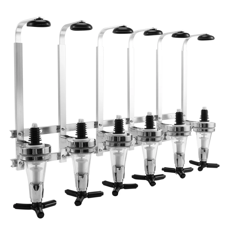 

Stainless Steel Wall Mount Stand 6 Bottle Drinks Optics Bar Butler Spirits