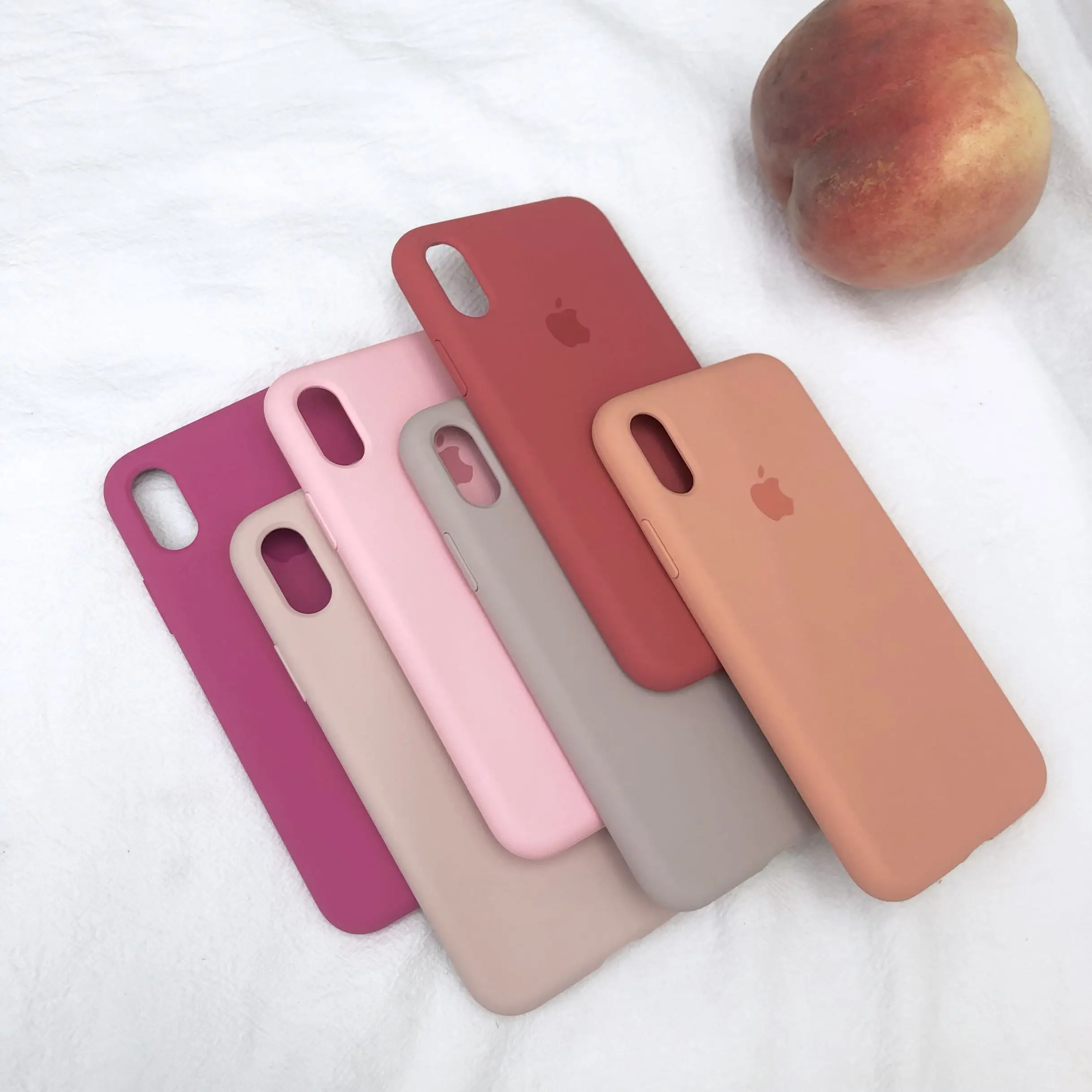 Чехол для телефона iPhone 6S 7 8Plus X XR XS Max мягкая Жидкая силиконовая Девичья розовая
