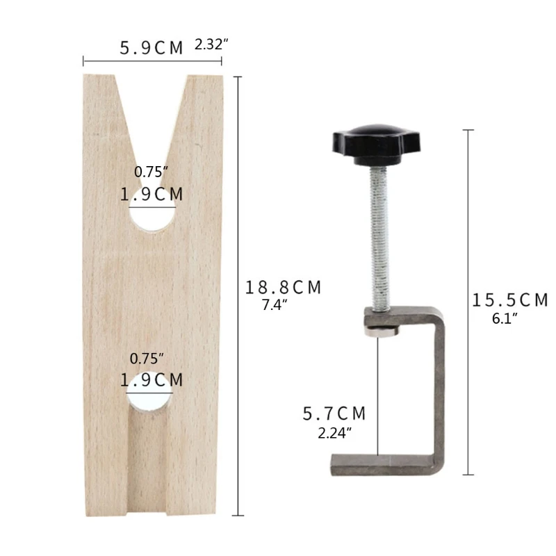

Jewelers Bench Pin Clamp V-Slot C-Clamp Mount On Table Workbench Jewelers Tools