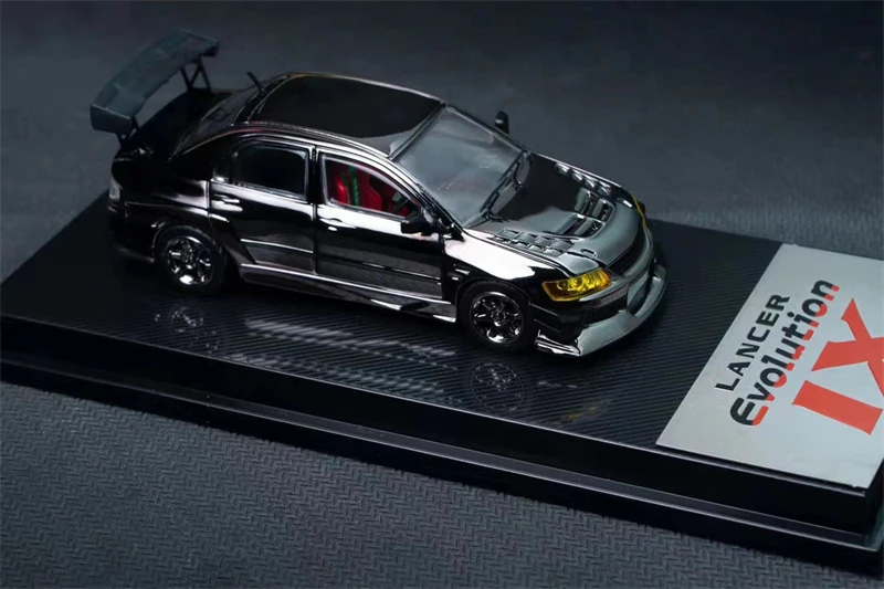 CM модель 1:64 Mitsubishi Lancer Evolution EVO IX Voltex Black Chorme литая автомобиля|Наземный транспорт| |
