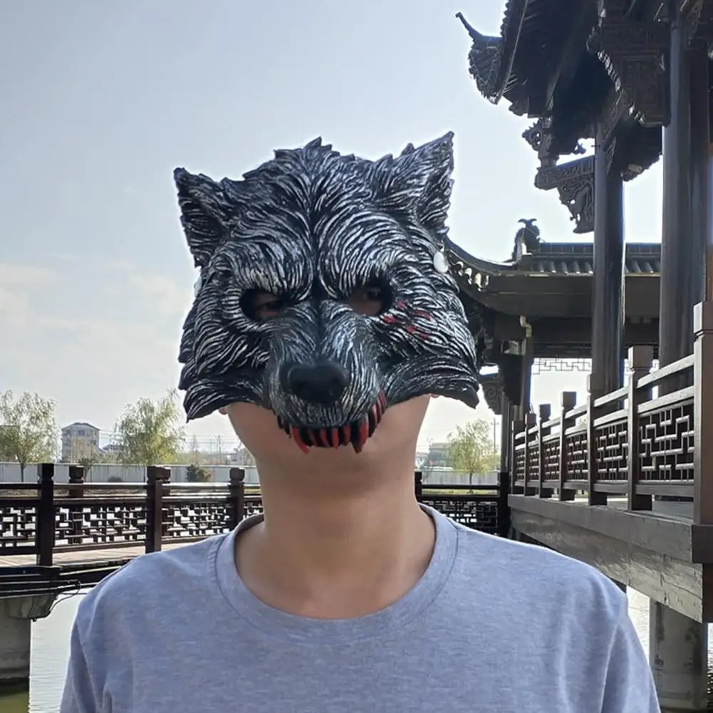 3D маска на Хэллоуин экологическая высокая имитация Волчья реквизит ползучий