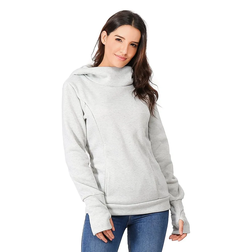 Толстовка с капюшоном для беременных женщин кормящих матерей Длинные рукава