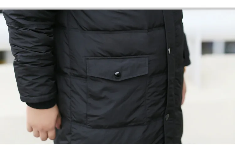 Парка мужская длинная свободного покроя пуховик черного/армейского зеленого