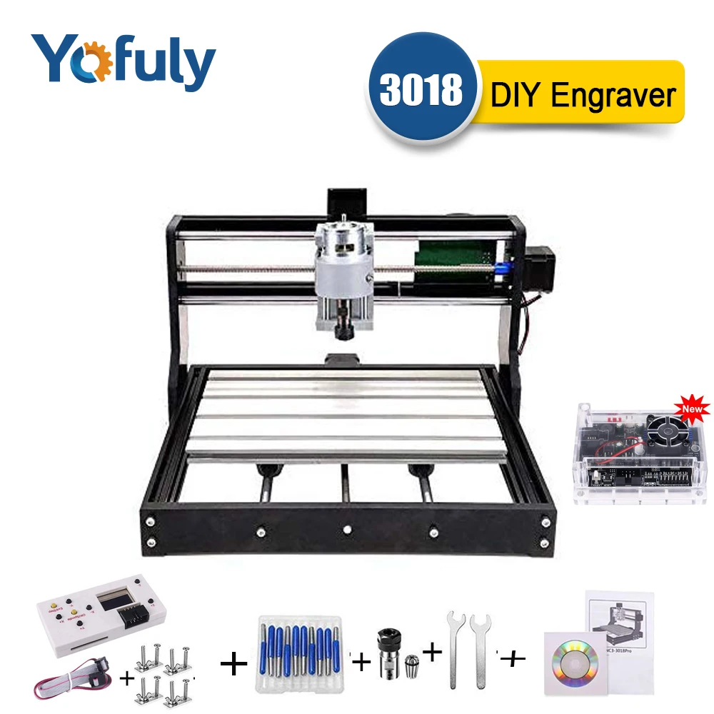 Лазерный гравер CNC Pro 3018 мини станок с ЧПУ сделай сам 3 осевой фрезерный для