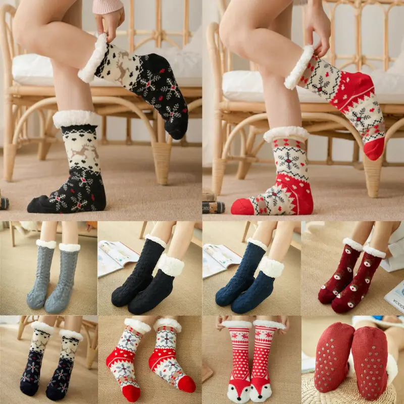 Женский мужской носок для взрослых шерсть утолщенные вязанные шерпа внутри