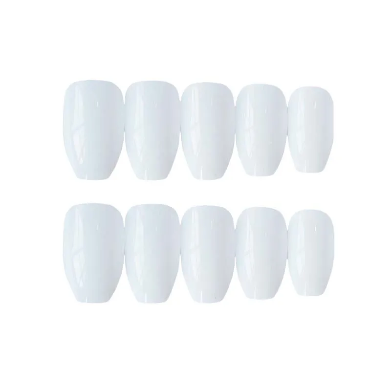 Summer Women Wearable Solid Color Nail-finished Stickers Ins Style Manicure Tools Full Coner Long Square Head Fake Nail Patches