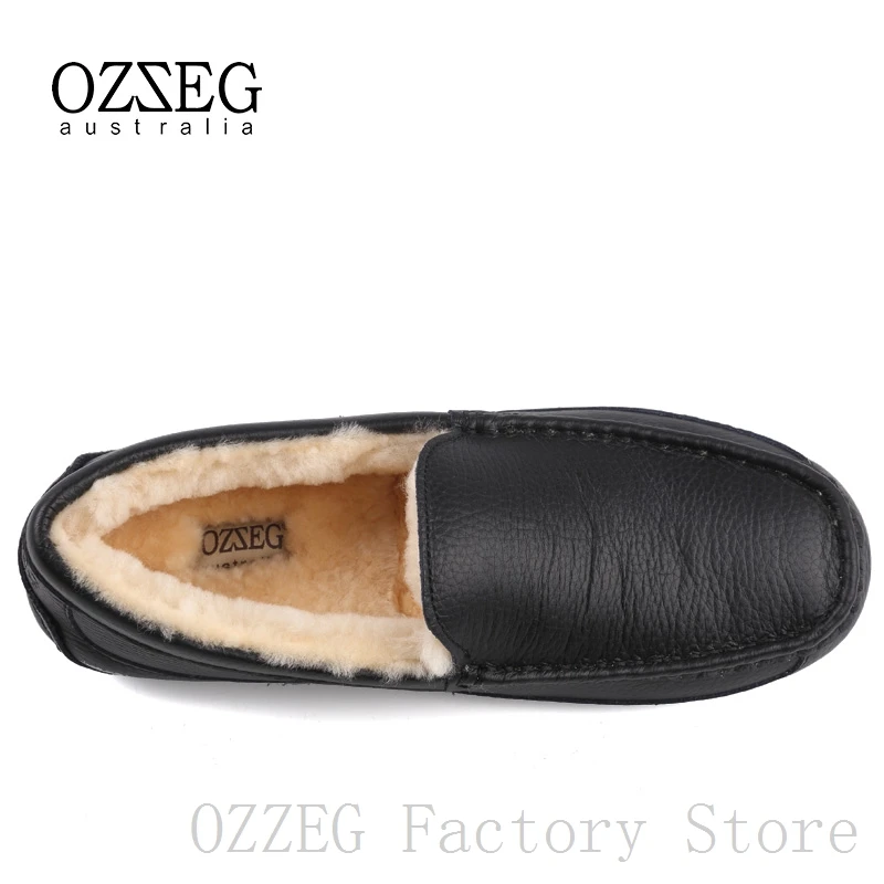 OZZEG/Роскошная брендовая Дизайнерская обувь Мужские Зимние Мокасины из