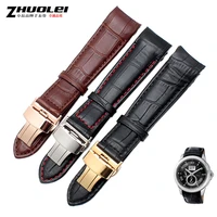 curved end mens watchband straps for bl9002 37 05a bt0001 12e 01a brand watch genuine leather with butterfly buckle 20 21 22mm