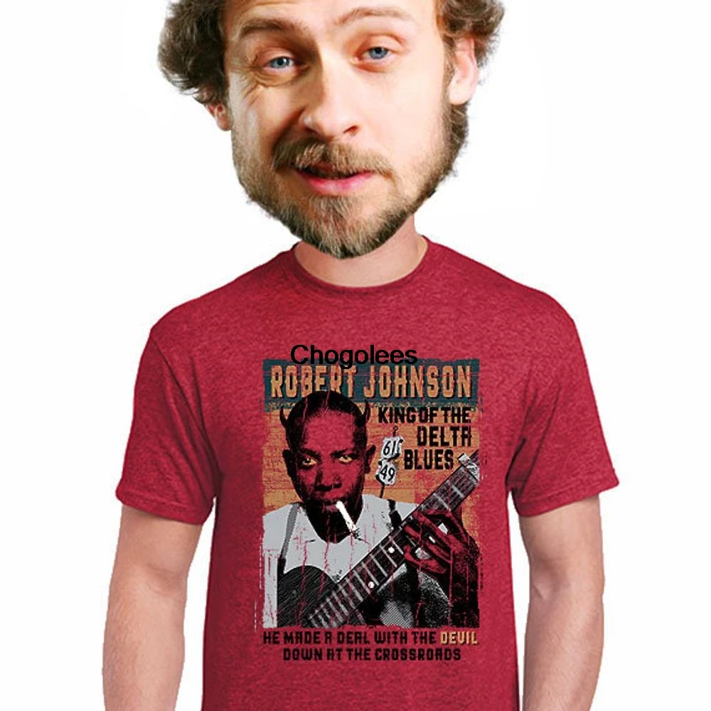 Роберт Джонсон Футболка группы футболка блюз музыка. Музыкальный подарок веер
