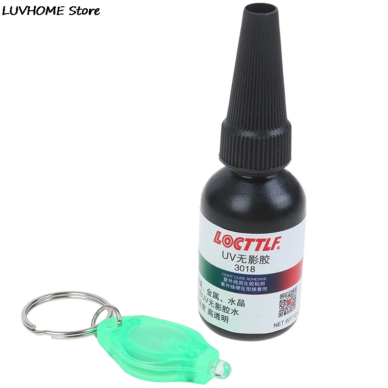 

1pcs 5 Second Fix UV Glue Acrylic Metal Glue UV 10g Resin Hard Type Ultraviolet Solidify Clear Adhesive With UV Flashlight