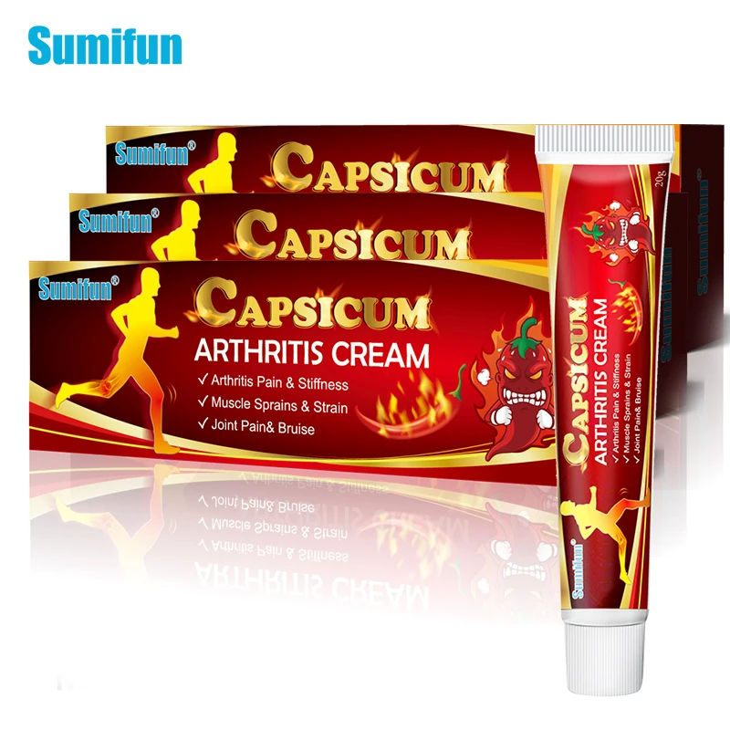 

3Boxes Sumifun Hot Pepper Capsicum Arthritis Ointment Rheumatoid Arthritis joint Knee Pain Relief Cream Chinese Medicine Plaster