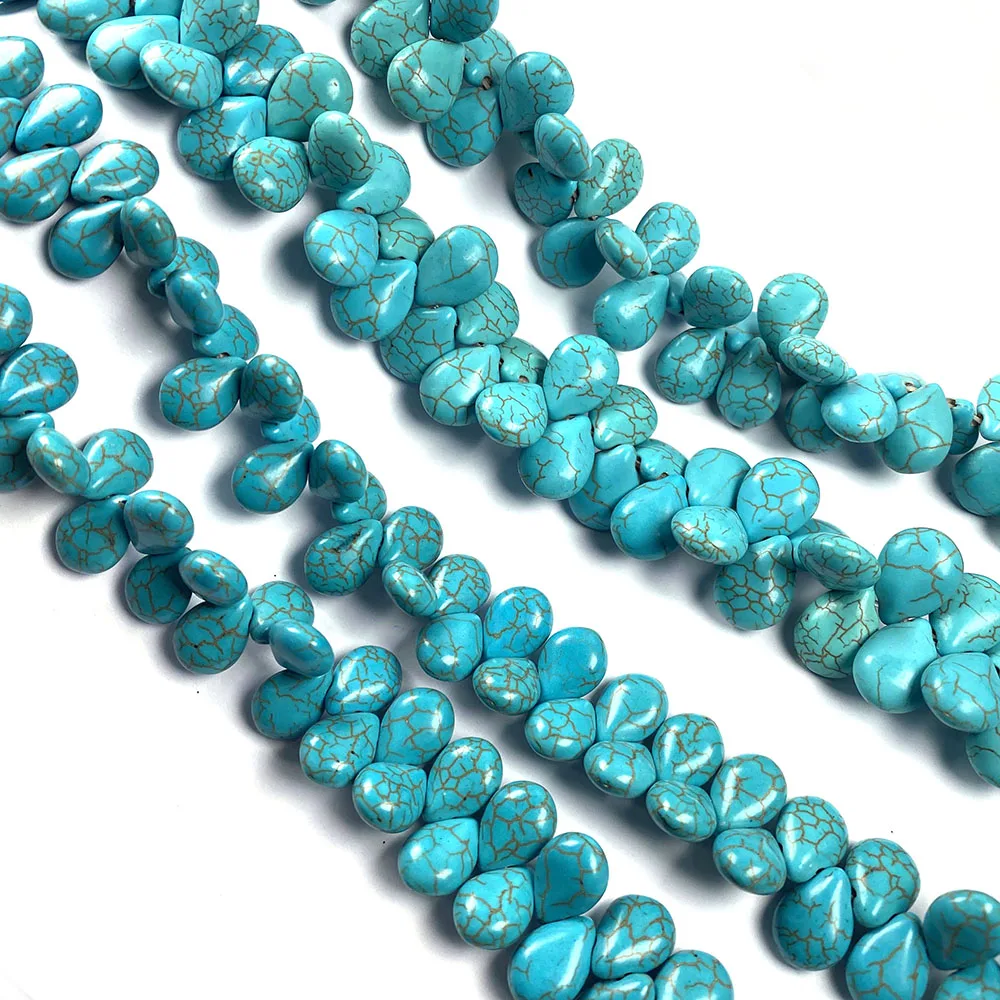 

Stone Beads Turquoises Drop shape Loose isolation Beads Semi-Finished For jewelry making DIY necklace bracelet accessories