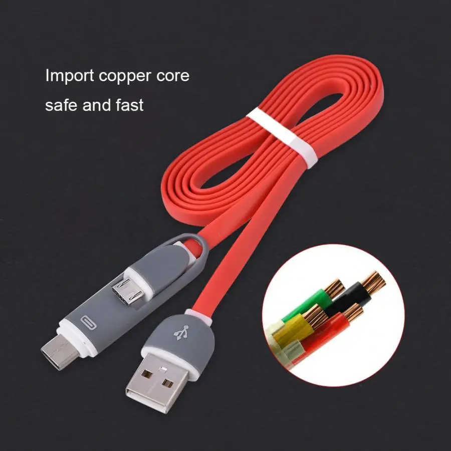 2 в 1 Micro USB и USB-C type C кабель для быстрой зарядки и TPE кабель для передачи данных для samsung Xiaomi huawei телефонов планшетов