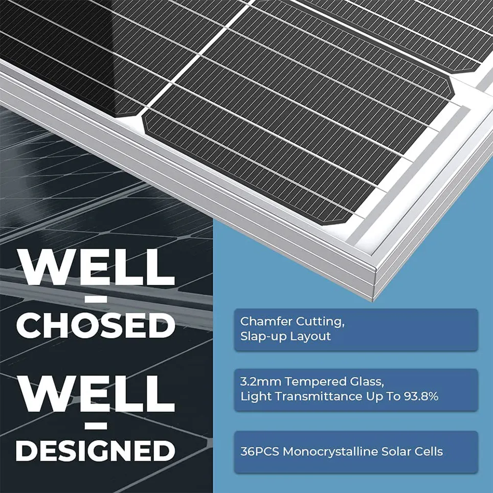 

2021 180W mono channel solar panel,12V single crystal solar cell charger, high efficiency module, suitable for RV ship off grid