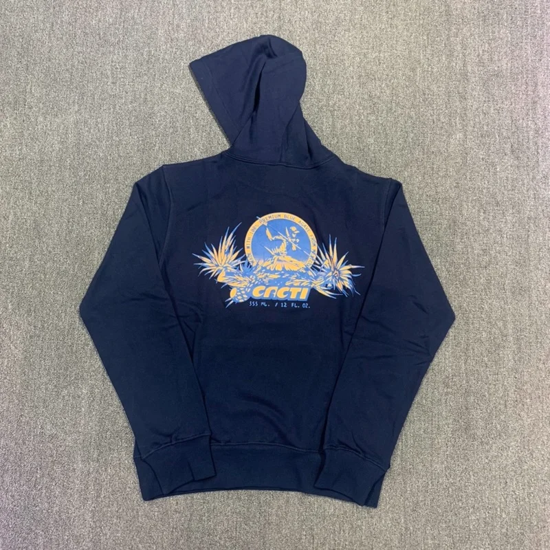 

Толстовка 21SS Мужская/Женская хлопковая с капюшоном, Свитшот свободного покроя в стиле хип-хоп, с рисунком кактуса и Джека, в стиле хип-хоп