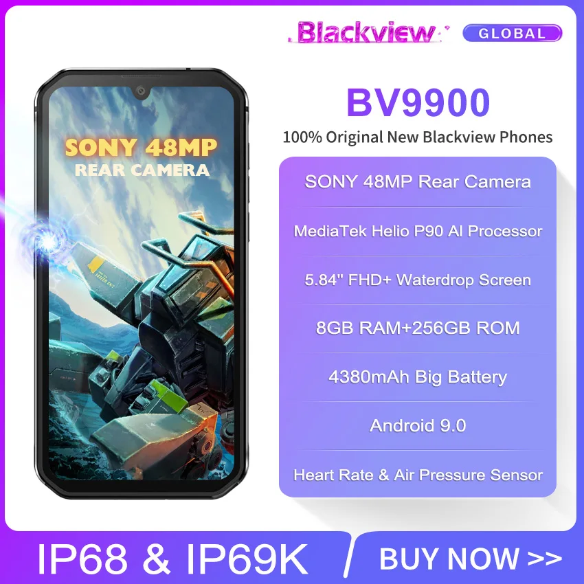 Водонепроницаемый смартфон Blackview BV9900 (8+256 ГБ Android 9.0 4380 мАч 5 84&quot)|Смартфоны| |