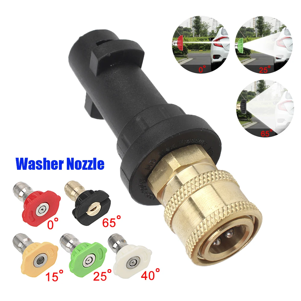 Car High Pressure Gun Washer Nozzles For Karcher K K2 K3 K4 K5 K6 Foam Clean Tool Adapter 12mm Motorcycle Automotive Accessories