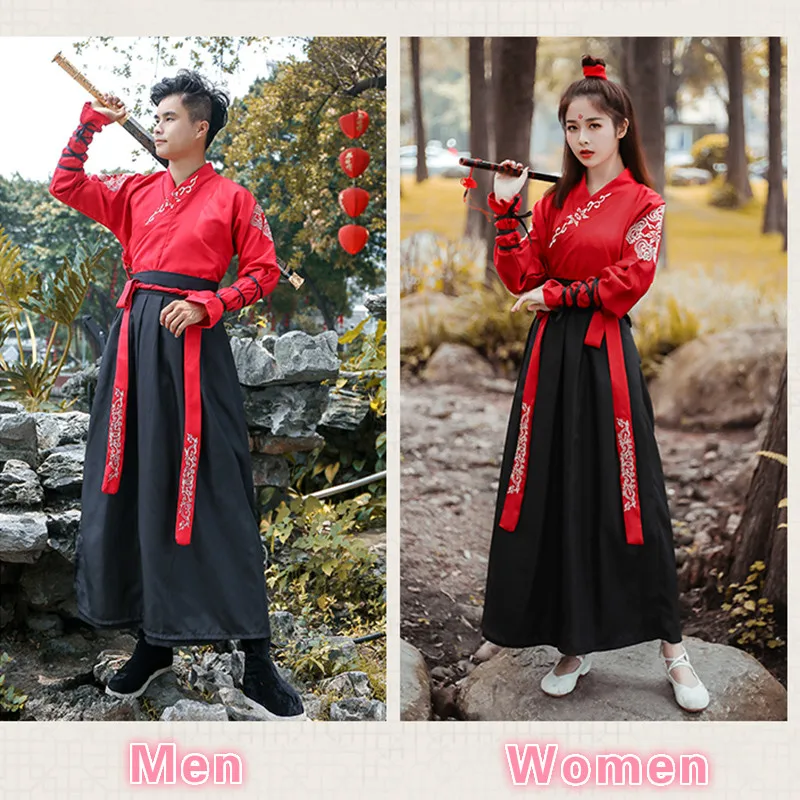 Традиционные костюмы династии Тан платье ханьфу для мужчин и женщин