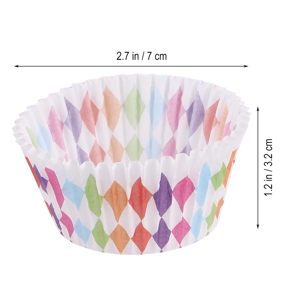 200 шт Формы для кексов плотные термостойкие круглые обертки стаканчики булочек