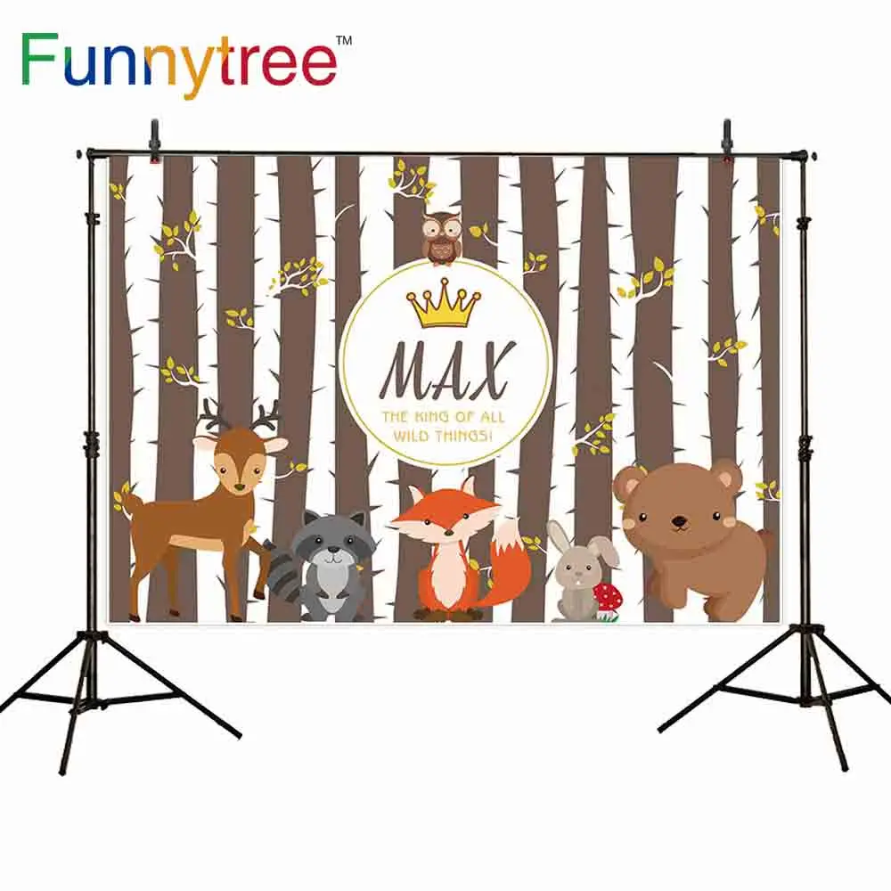 Фон Funnytree для фотосъемки с изображением джунглей вечевечерние принца медведя дня