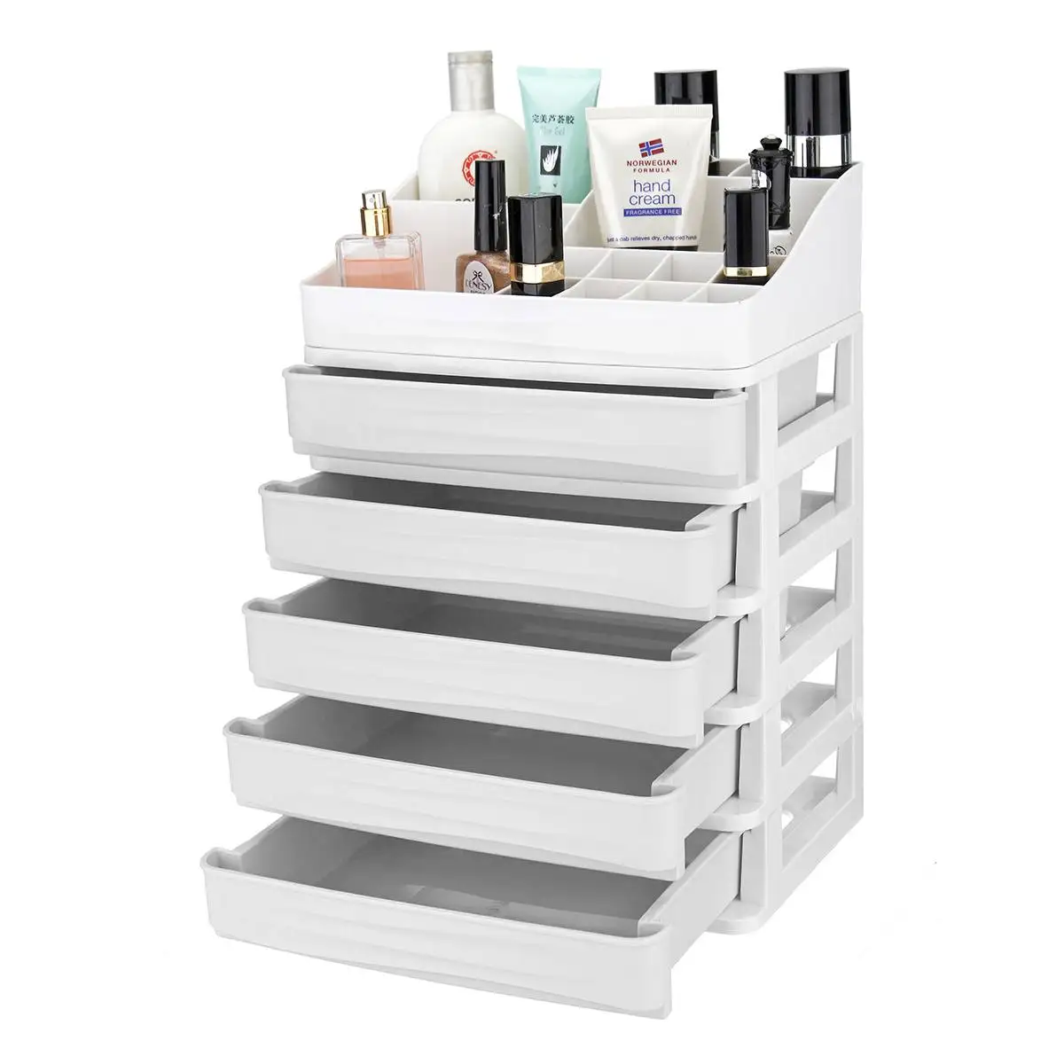 5 слойный пластиковый лоток для хранения цветной Настольный ящик органайзер