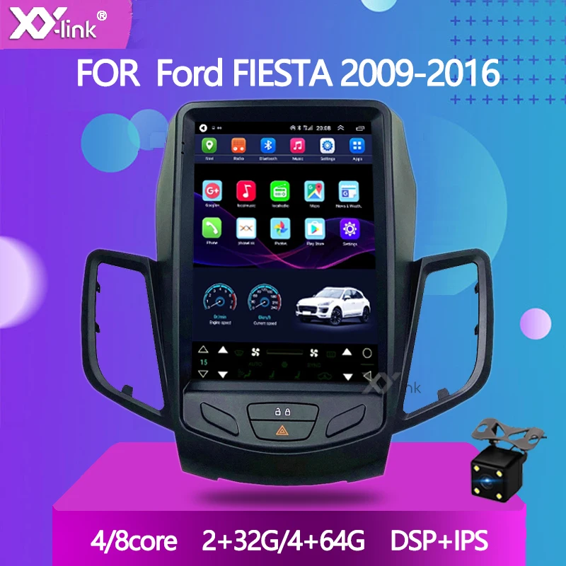 

Автомобильный DVD-проигрыватель с экраном 9,7 дюйма в стиле Tesla, Android 10,0, GPS-проигрыватель для Ford FIESTA 2009-2016, автомобильное радио, стерео, головное ...
