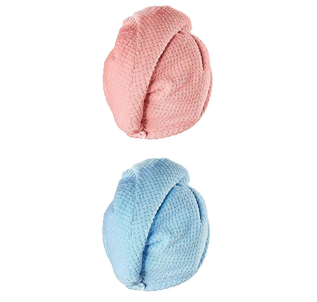 

Shower Cap Magic Microfiber Hair Quick Drying Dryer Towel Bath Wrap Cap Quick Hat Turban Dry Shower Cap Hair Bonnet Hot #864