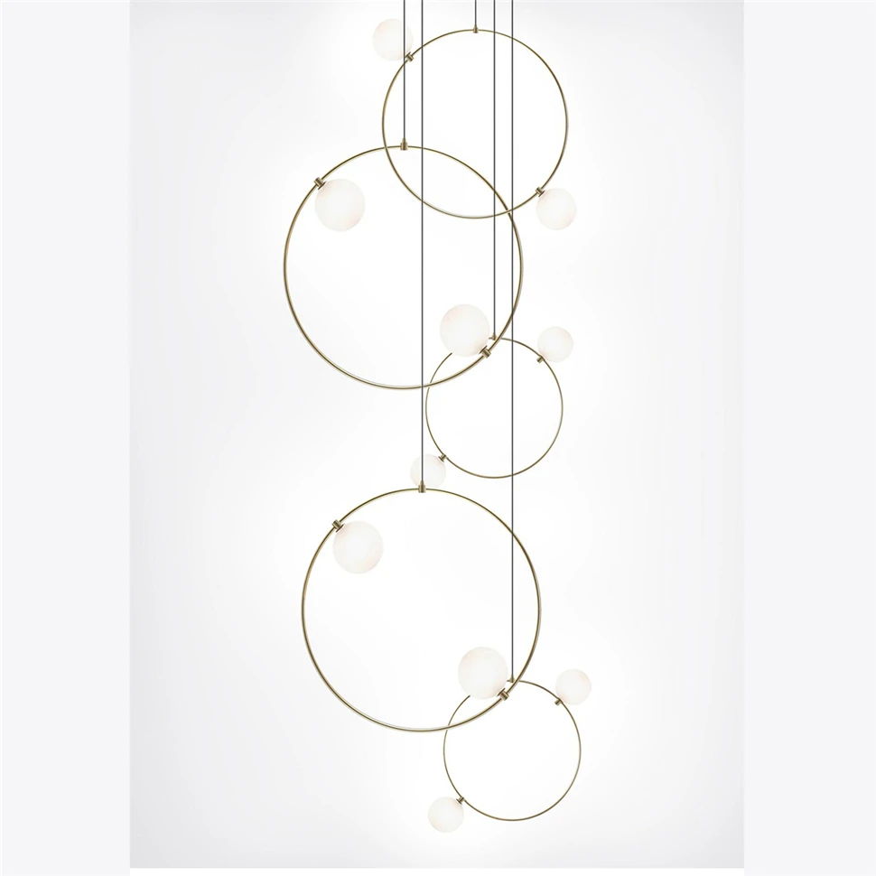 Креативное декоративное кольцо для дома стеклянные подвесные светильники