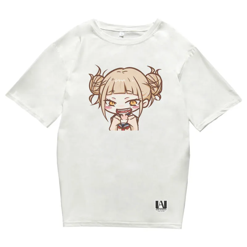 

Белая футболка с рисунком из аниме «Моя геройская Академия», модная футболка в стиле хип-хоп, женская уличная одежда, футболка в стиле Харад...