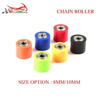 chain roller plastic metal 8mm 10mm pulley slider tensioner wheel guide for pit dirt mini bike atv differ color 28mm x 32mm