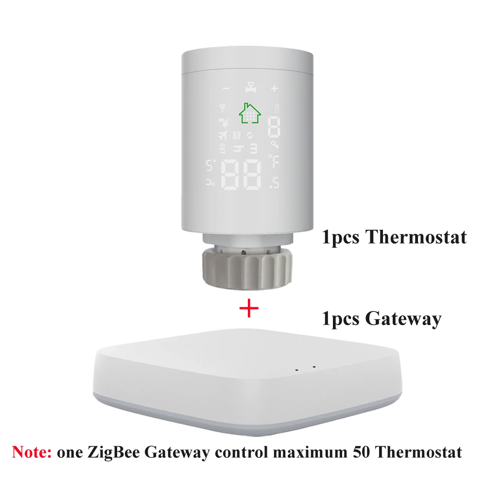

Умный привод радиатора Tuya ZIGBEE3.0, программируемый термостатический клапан радиатора, регулятор температуры, голосовое управление, Alexa