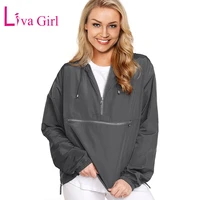 liva girl plus size blackgray windbreak jacket for women coats 2019 casual ladies hooded outwear parka jackets lightweight coat