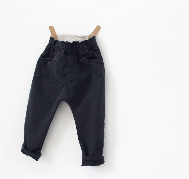 Детские брюки унисекс повседневные корейские осенние для мальчиков однотонные
