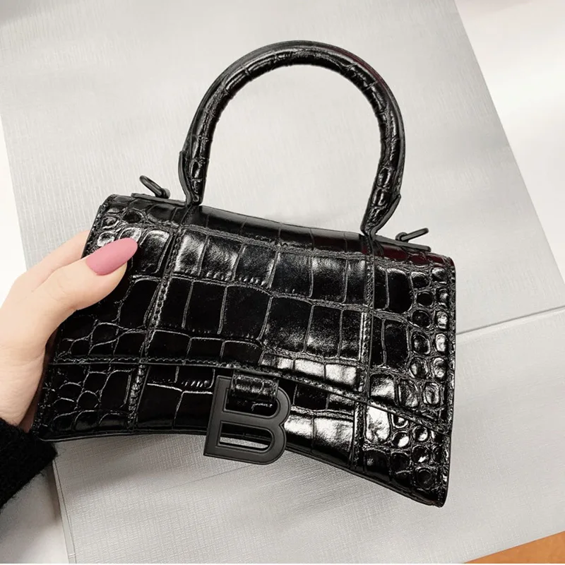 

designer bag 2021 new alligator hourglass bag b-button versatile leather bag Single Shoulder Messenger Bag women's bag