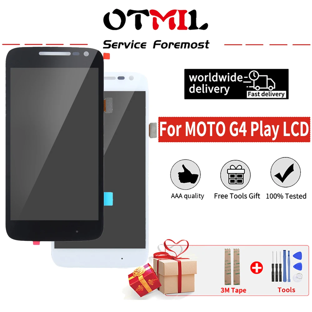 5 0 &quot100% новый для Motorola MOTO G4 Play LCD дисплей сенсорный экран с рамкой дигитайзер