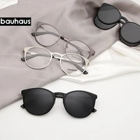 x106 bauhaus metal magnet frame glasses for man or woman