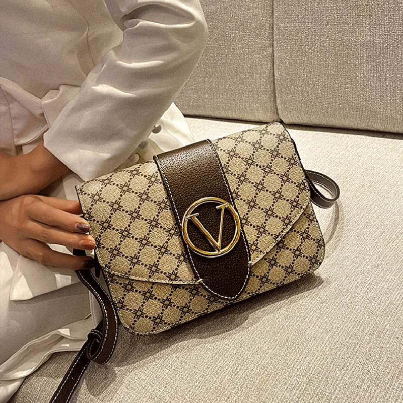 

Genuine Leather Women Flaps 2021 New Fashion Classical Letter Single Shoulder Bags Ladies Designer Purses and Handbags Sac Luxe