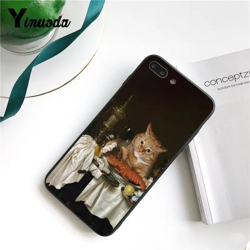 Yinuoda Забавный Pat Cat Art эстетика картина Coque Оболочка Чехол для телефона iPhone 8 7 6S X XS MAX