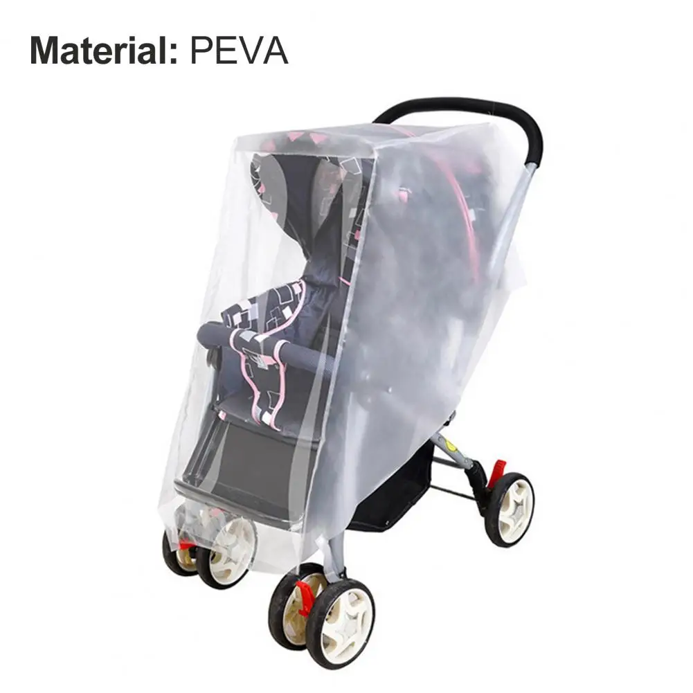

Pushchair Shield Transparent Rainproof Food Grade Stroller Rain Cover for Outdoor Stroller Accessories