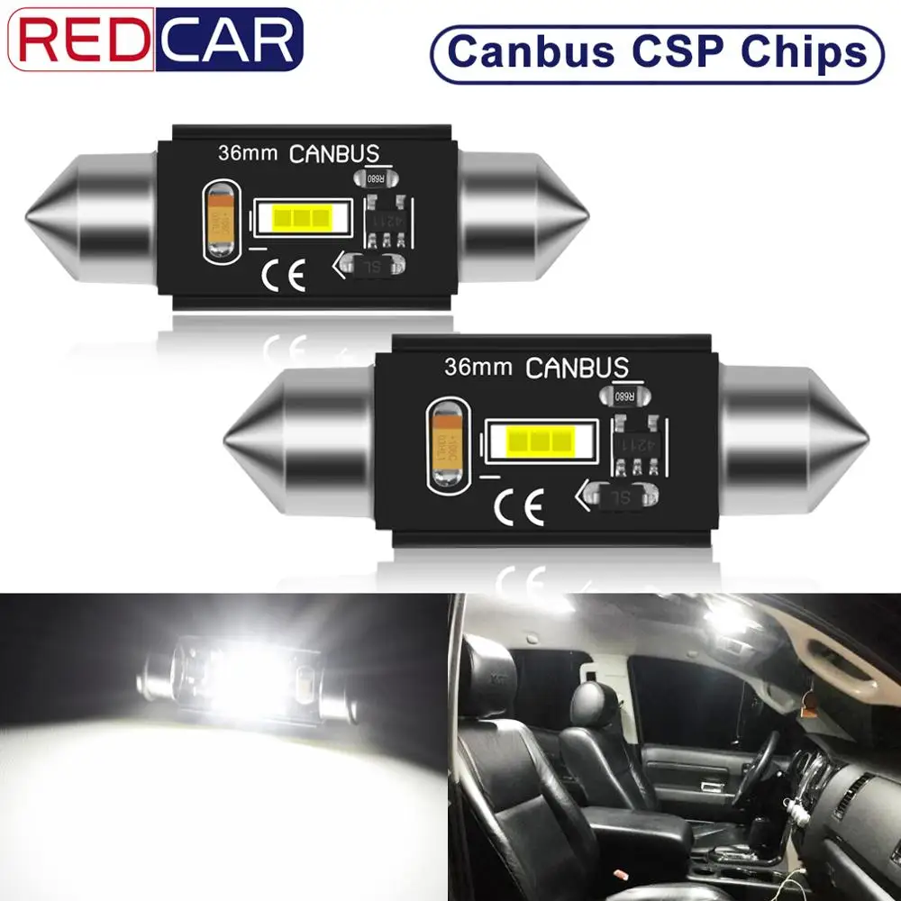 2 шт. светодиодные лампы C5W C10W 31 мм 36 39 41 мм|Сигнальная лампа| |