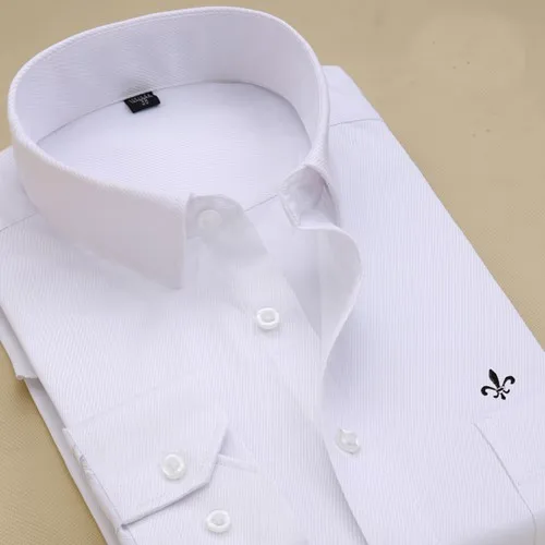 Dudalina плюс размер 9XL вышивка мода Blusa Camisa Social клетчатые мужские рубашки с длинным рукавом Slim Fit рубашка мужская одежда мужская полоса - Цвет: 8868-5-WHITE-X