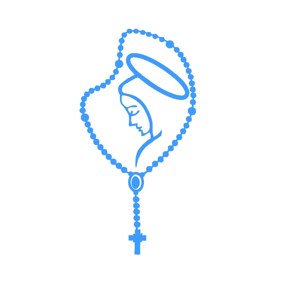 

Rosary Virgin Mary Fatima Vinyl Catholic Laptop Car Bumper Stickers Decals Catholic Religous Virgen Latin God KK Vinyl