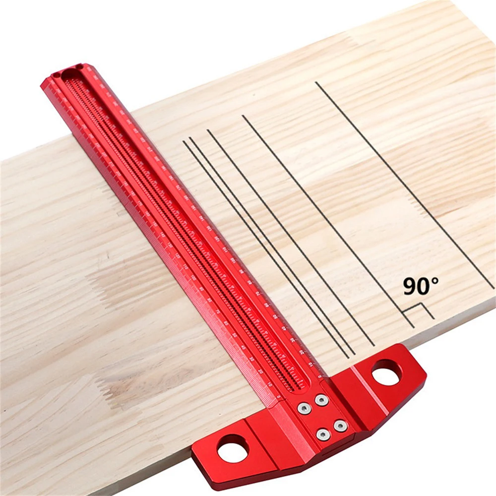 

Woodworking Scribe T-type Ruler Scribing Aluminum Alloy Line Drawing Marking Gauge DIY Measuring Tools for Carpenters