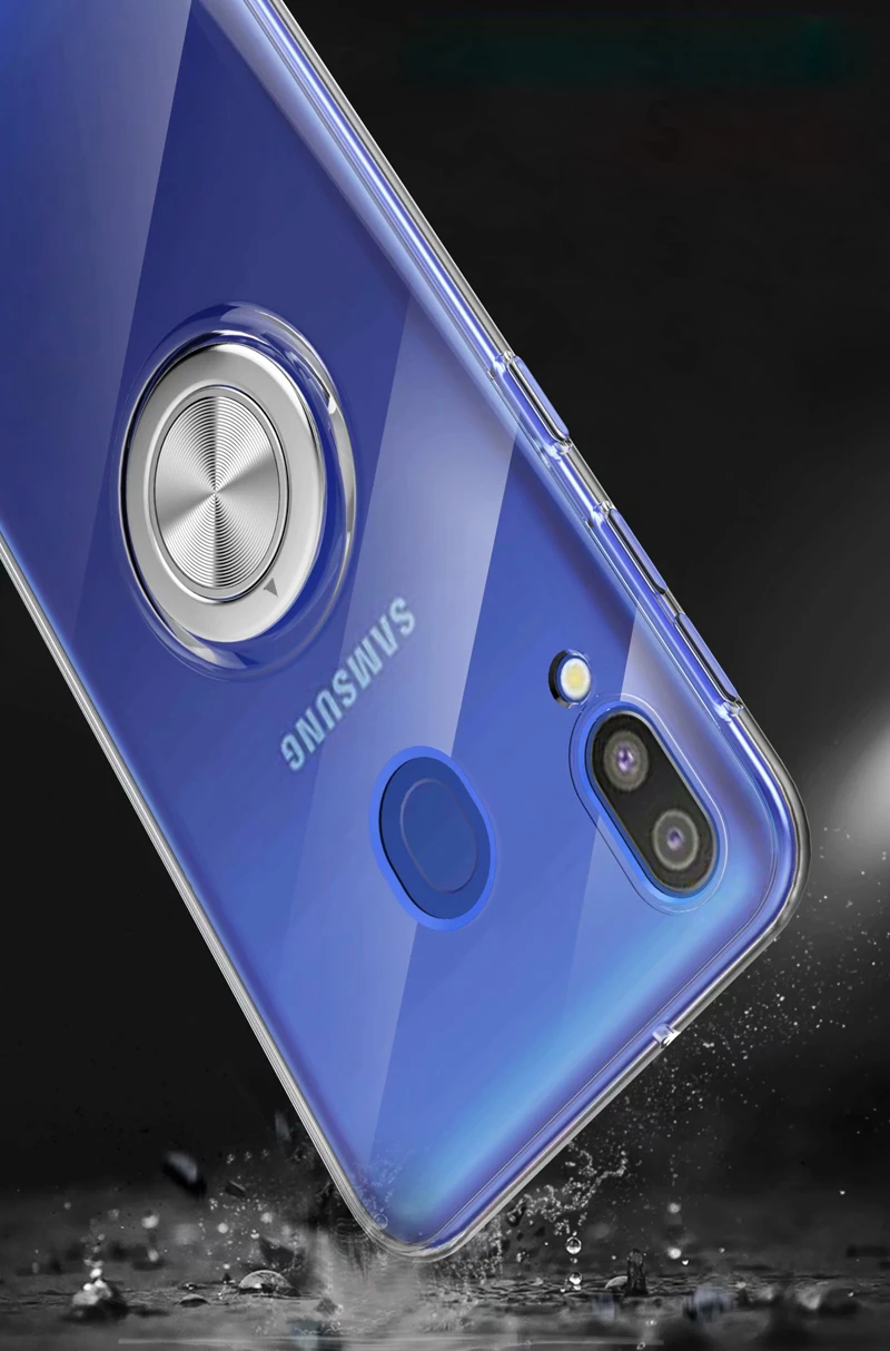 Для samsung Galaxy A20E чехол, мягкий ультра тонкий прозрачный держатель с кольцом, автомобильный Магнитный чехол для телефона s для samsung Galaxy A20E Fundas Coque